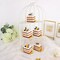 Gold 50 Metallic 4" Rectangular Cake Boards Disposable Mini Dessert Trays Party